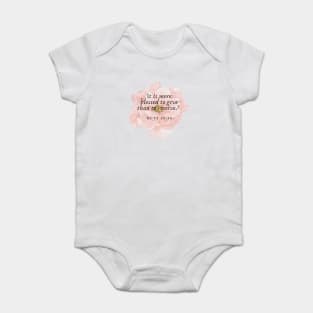 It is more blessed to give than to receive Baby Bodysuit